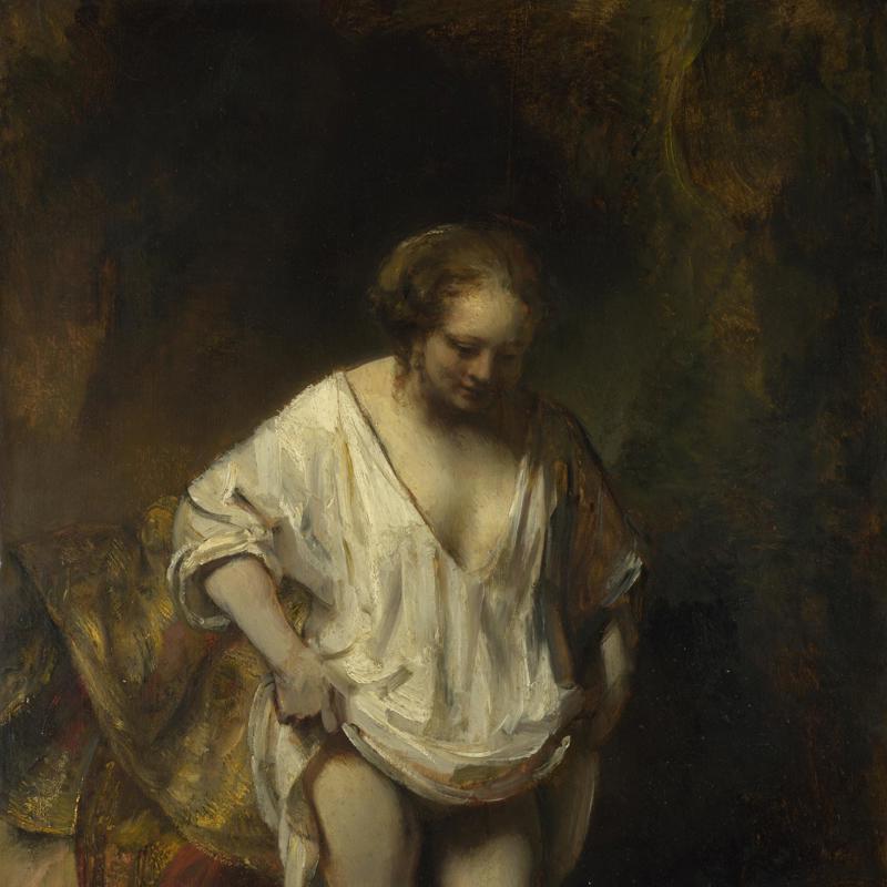 A Woman bathing in a Stream (Hendrickje Stoffels?)