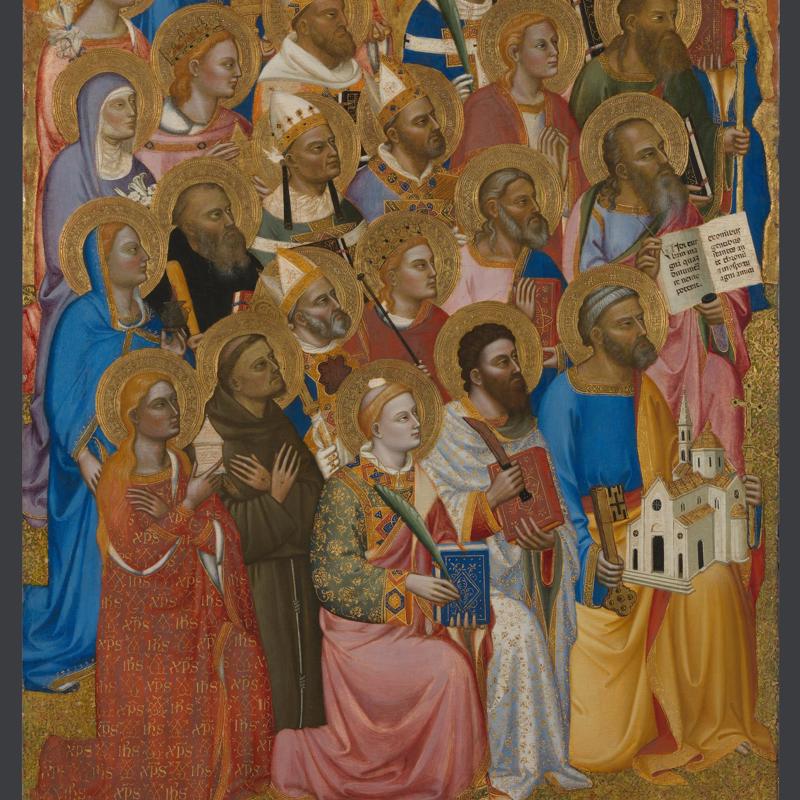 Adoring Saints: Left Main Tier Panel