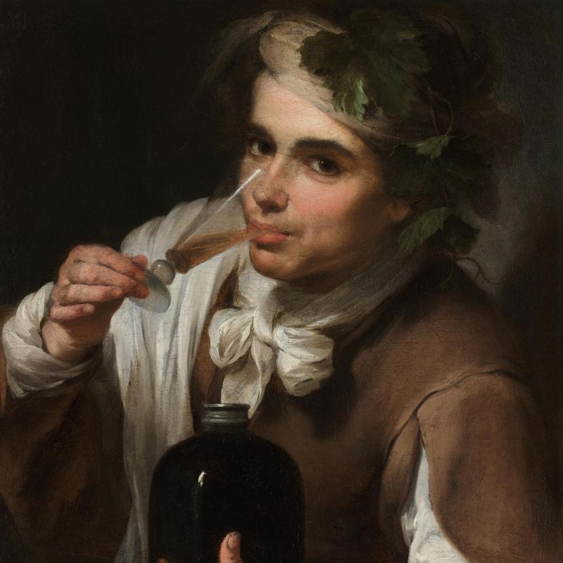 A Young Man Drinking