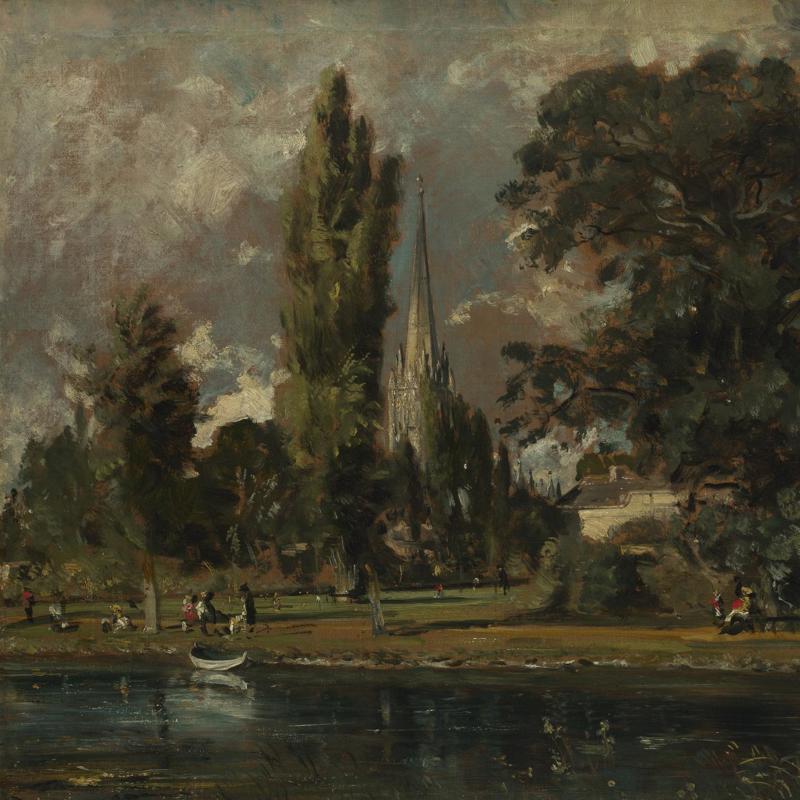 Salisbury Cathedral and Leadenhall from the River Avon